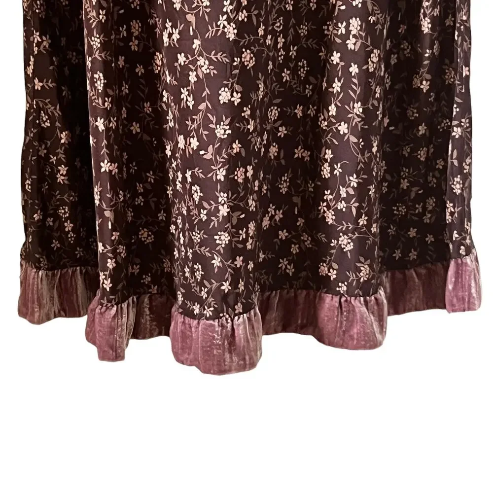 J. Jill Silk Blend Floral Babydoll Sleeveless Knee Length Dress Size 8 Petite - Picture 7 of 10